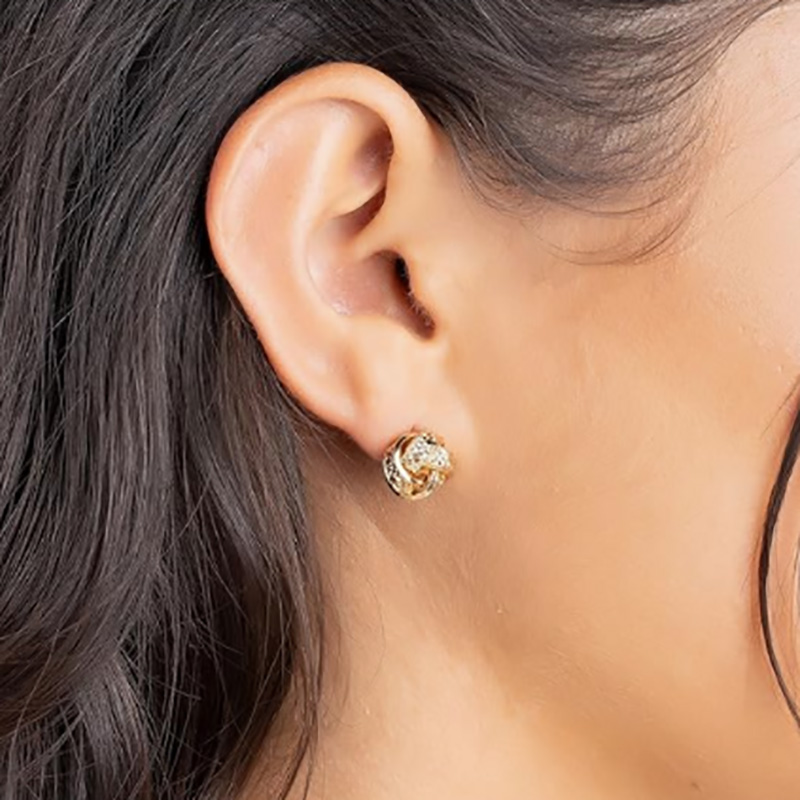 Cercei cunoduri de aur de lux 18k de aur - clasic - clasic & Design texturat elegant pentru rafinament atemporal